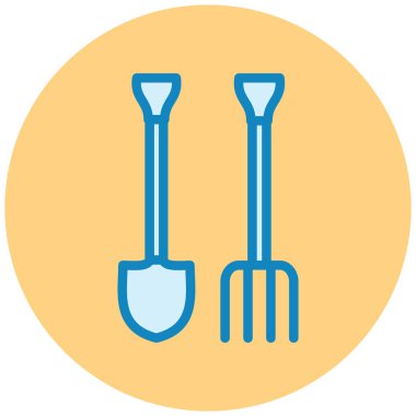 Kürek simgesinin vektör illüstrasyonu