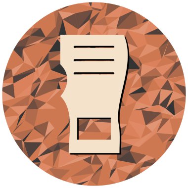 Kağıt kesiği zarf simgesi. Web için t harfi vektör simgelerinin düz çizimi