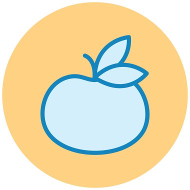 Elma. Web simgesi basit illüstrasyon