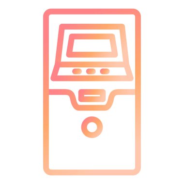 Atm Machine modern simge vektör çizimi 