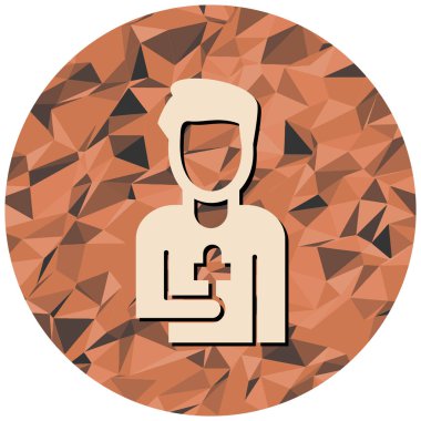 Çemberdeki bir adamın vektör çizimi