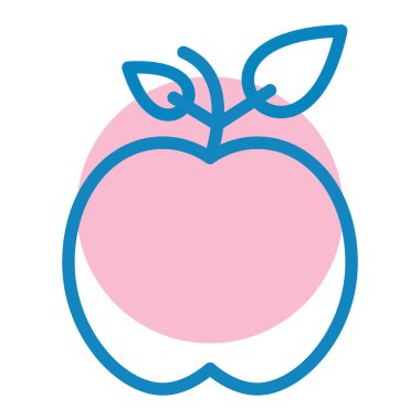 Elma. Web simgesi basit illüstrasyon