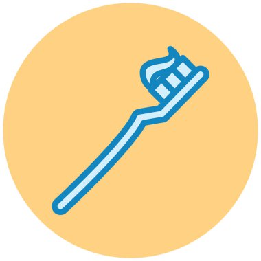 Diş fırçası. Web simgesi basit illüstrasyon