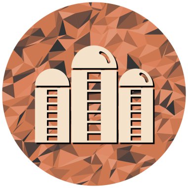 Bina. Web simgesi basit illüstrasyon