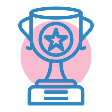 Kupa. Web simgesi basit illüstrasyon