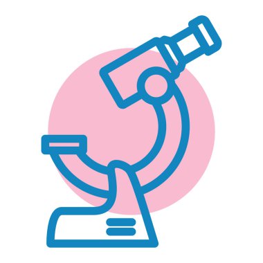 Mikroskop. Web simgesi basit illüstrasyon