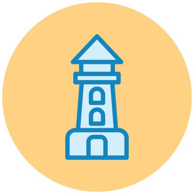 Deniz feneri simgesinin vektör illüstrasyonu