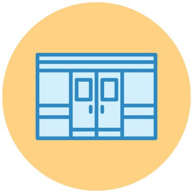 Mağaza. Web simgesi basit illüstrasyon