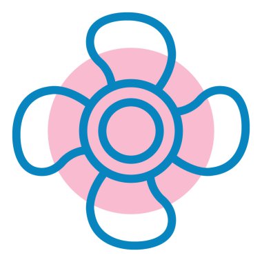 Çiçek. Web simgesi basit illüstrasyon