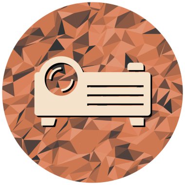 Projektör simgesinin vektör illüstrasyonu