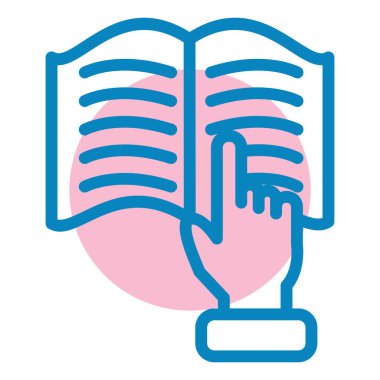 Kitap. Web simgesi basit illüstrasyon