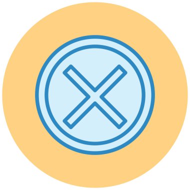 İptal et. Web simgesi basit illüstrasyon