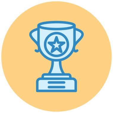 Kupa. Web simgesi basit illüstrasyon