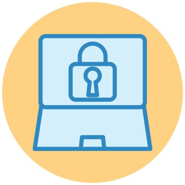 Güvenlik. Web simgesi basit illüstrasyon