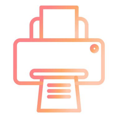 Yazıcı. Web simgesi basit illüstrasyon 