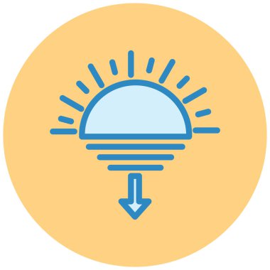 Güneş. Web simgesi basit illüstrasyon