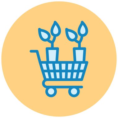 Alışveriş arabası. Web simgesi