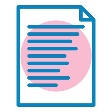 Belge. Web simgesi basit illüstrasyon