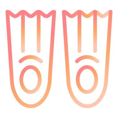 Yüzgeçler. Web simgesi basit illüstrasyon 