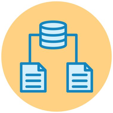 veritabanı. Web simgesi basit illüstrasyon