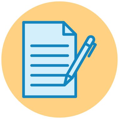 Belge. Web simgesi basit illüstrasyon