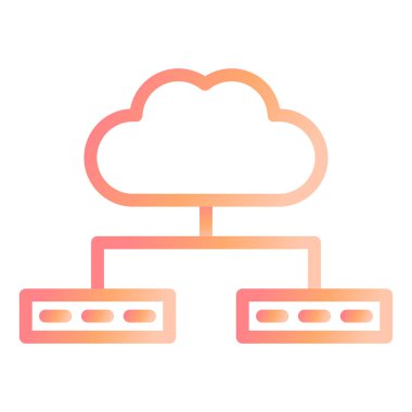 Bulut ağı. Basit resimleme