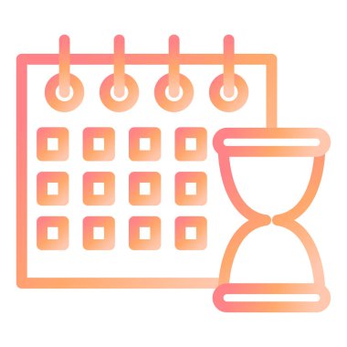 Son teslim tarihi, modern simge vektör illüstrasyonu 