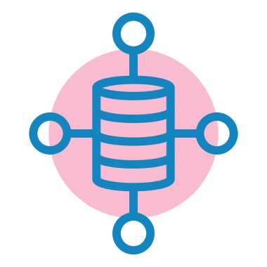 Veritabanı Simgesi Vektör illüstrasyonu