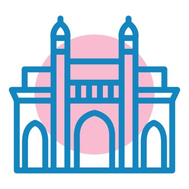 Bina. Web simgesi basit illüstrasyon