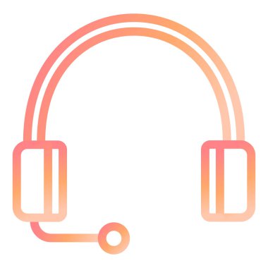 Kulaklık modern simge vektör illüstrasyonu 