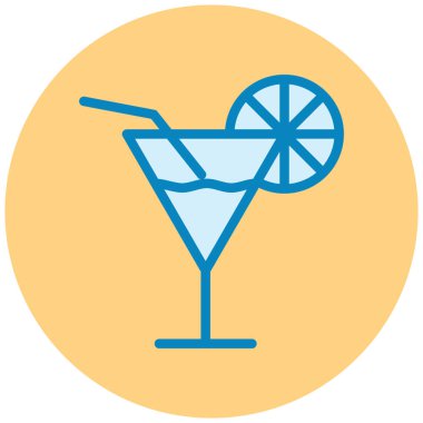 Kokteyl. Web simgesi basit illüstrasyon