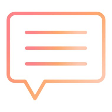 Sohbet mesajı. Web simgesi
