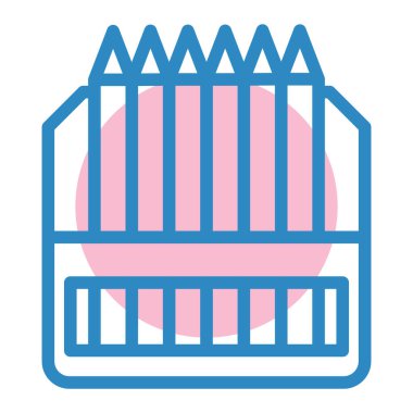 Çit. Web simgesi basit illüstrasyon