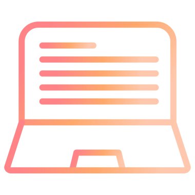 Laptop Dosyası Modern ikon vektör çizimi 