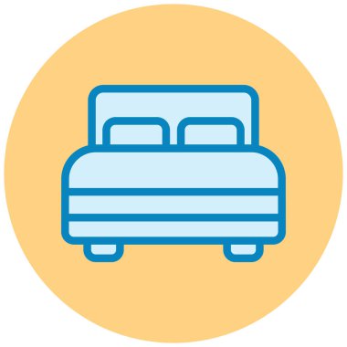 Yatağa. Web simgesi basit illüstrasyon