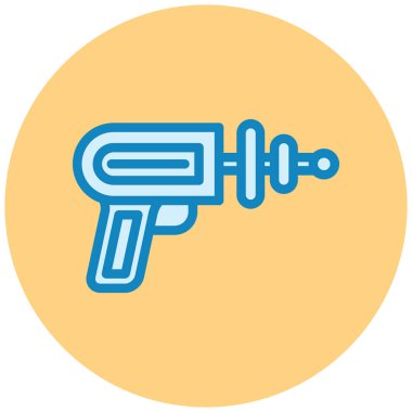 Lazer silahı. Web simgesi basit illüstrasyon