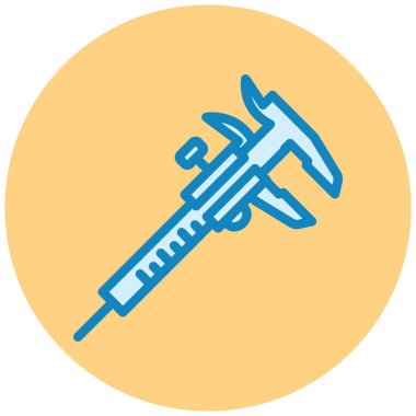 Kaliper simgesi. Web simgesi basit illüstrasyon