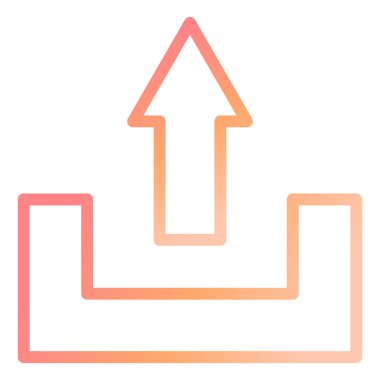 Dosya modern simge vektör illüstrasyonunu yükle 