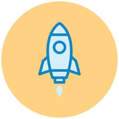 roket ikonu vektör illüstrasyonu