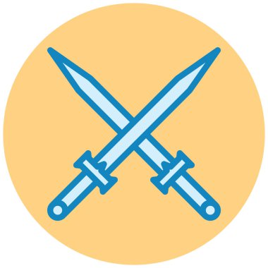 Kılıç. Web simgesi basit illüstrasyon