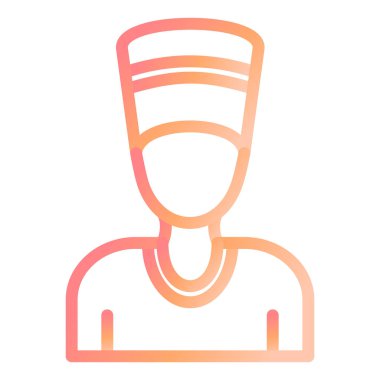 Nefertiti modern ikon vektör çizimi 