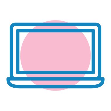 Dizüstü bilgisayar simgesi vektör çizimi