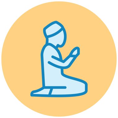 Dua et. Web simgesi basit illüstrasyon