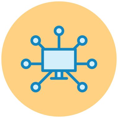 şebeke. Web simgesi basit illüstrasyon