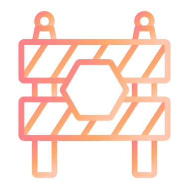 Bariyer modern simge vektör illüstrasyonu 