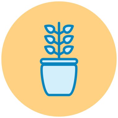 Bitki. Web simgesi basit illüstrasyon