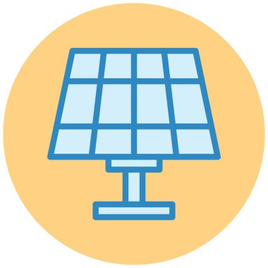 Güneş paneli. Basit resimleme