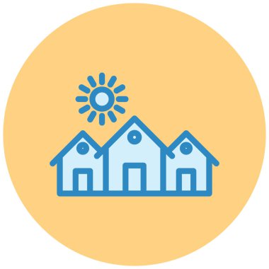 Ev. Web simgesi basit illüstrasyon