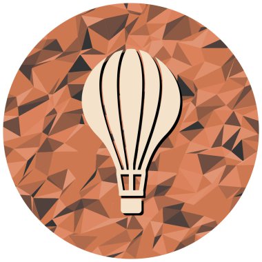 Sıcak hava balonu ikonu. düz tasarım biçimi.