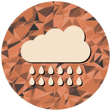 Yağmur. Web simgesi basit illüstrasyon